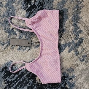 Pink and white sparkle Bathing suit top